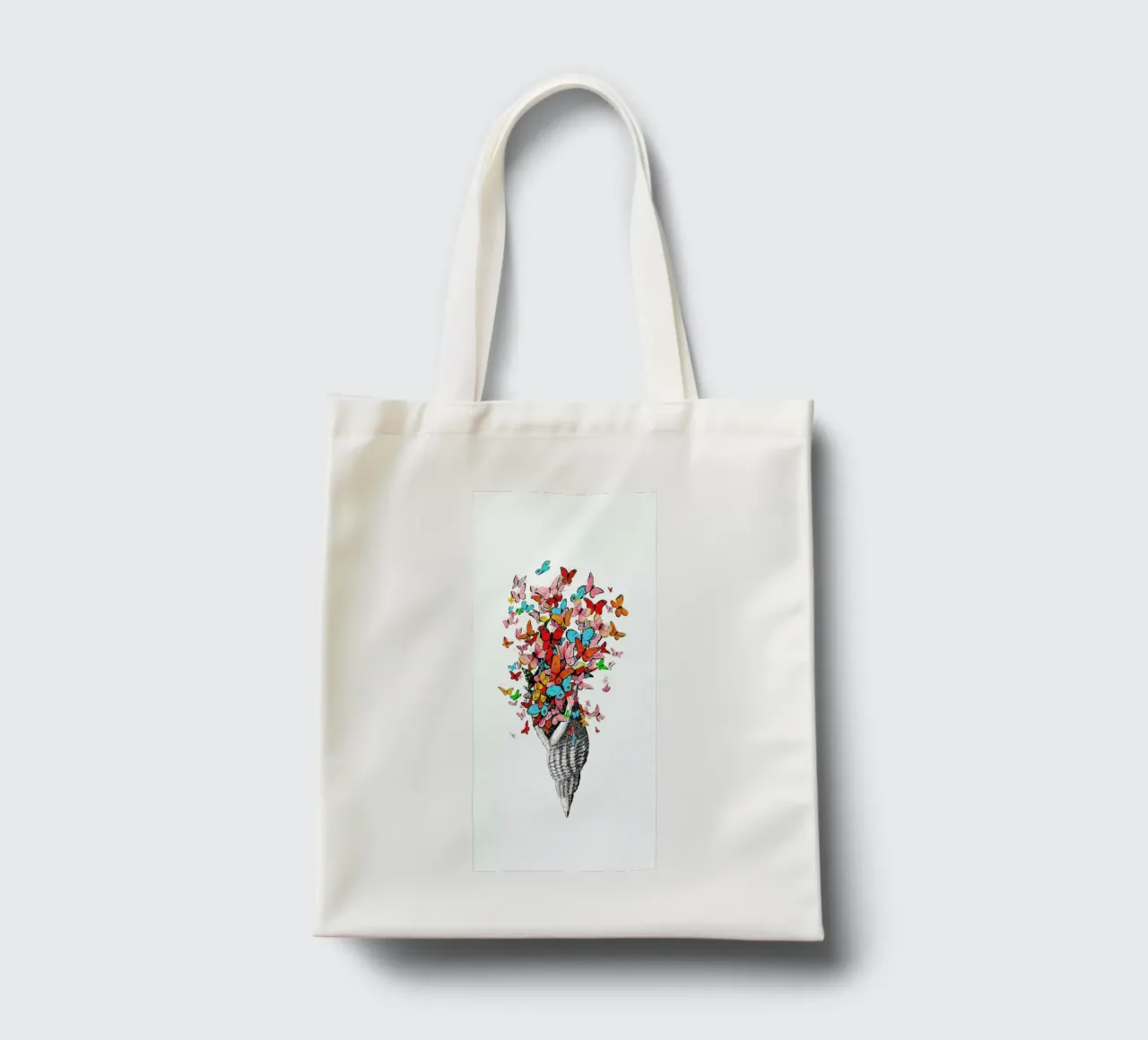 Seashell with butterflies borsa in juta da Rococco LA