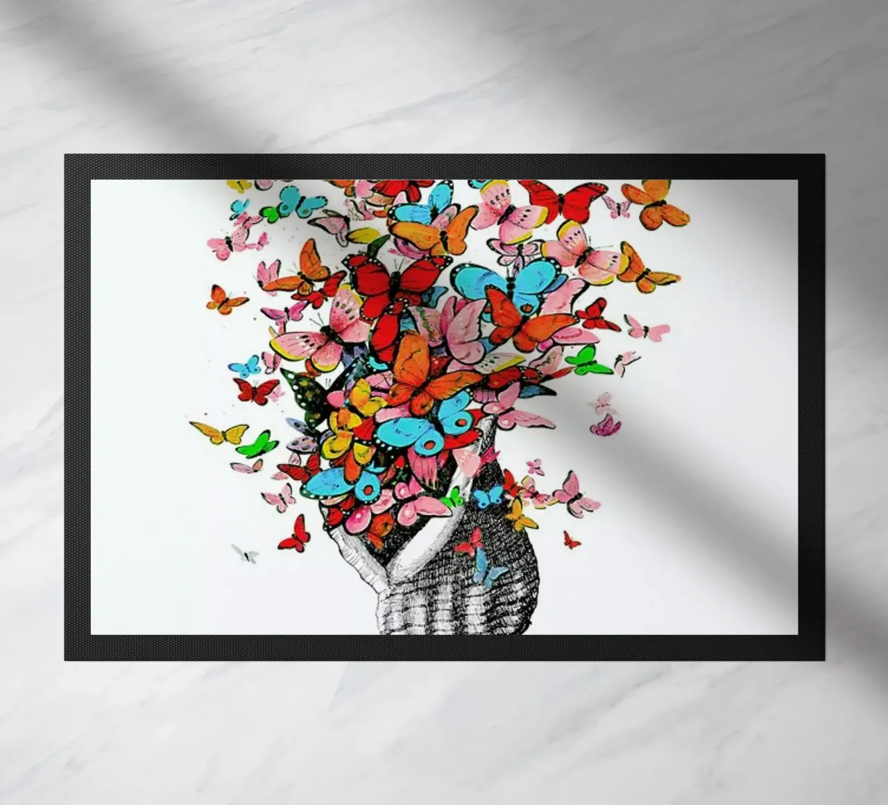 Seashell with butterflies zerbino da Rococco LA