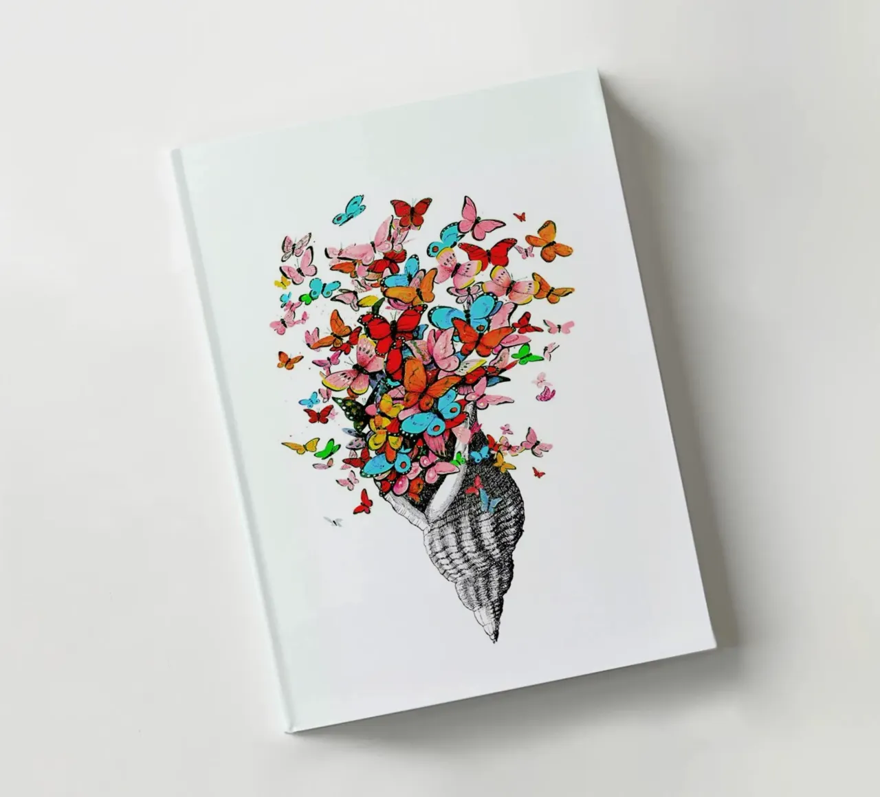 Seashell with butterflies notebook by Rococco LA