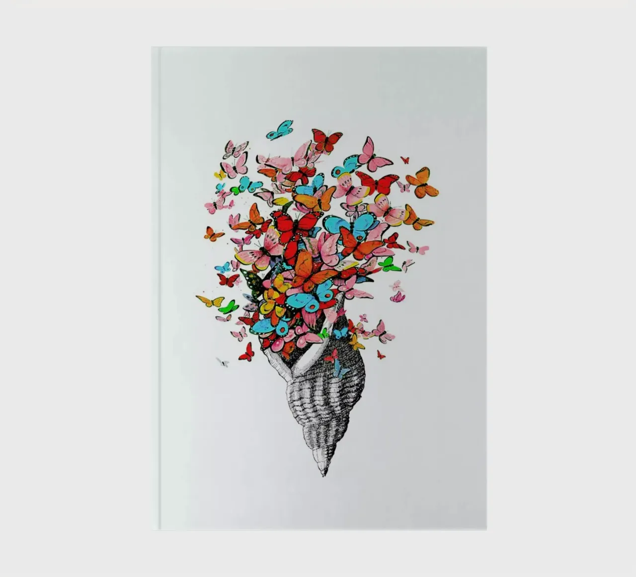 Seashell with butterflies notebook by Rococco LA