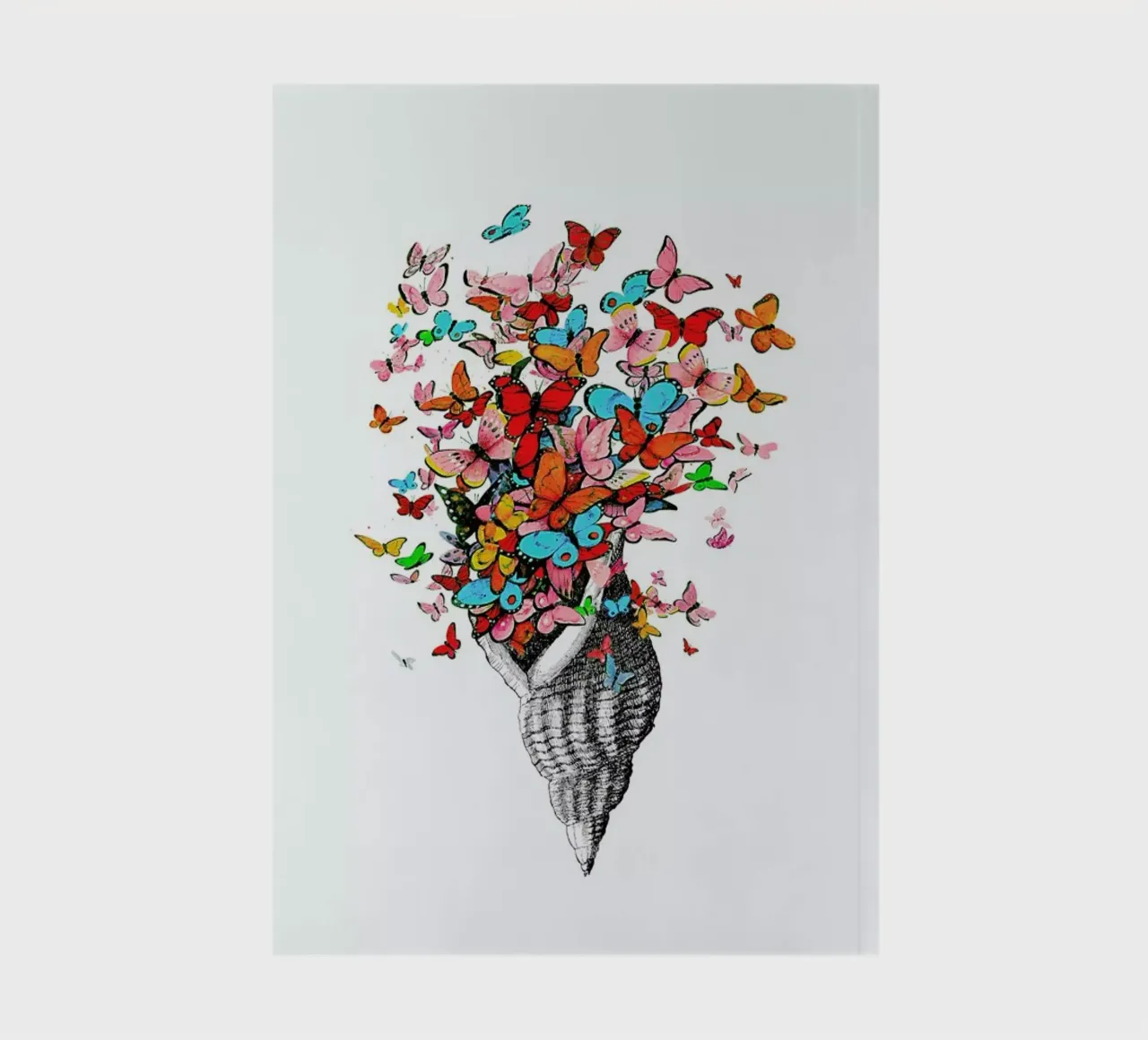 Seashell with butterflies notebook by Rococco LA