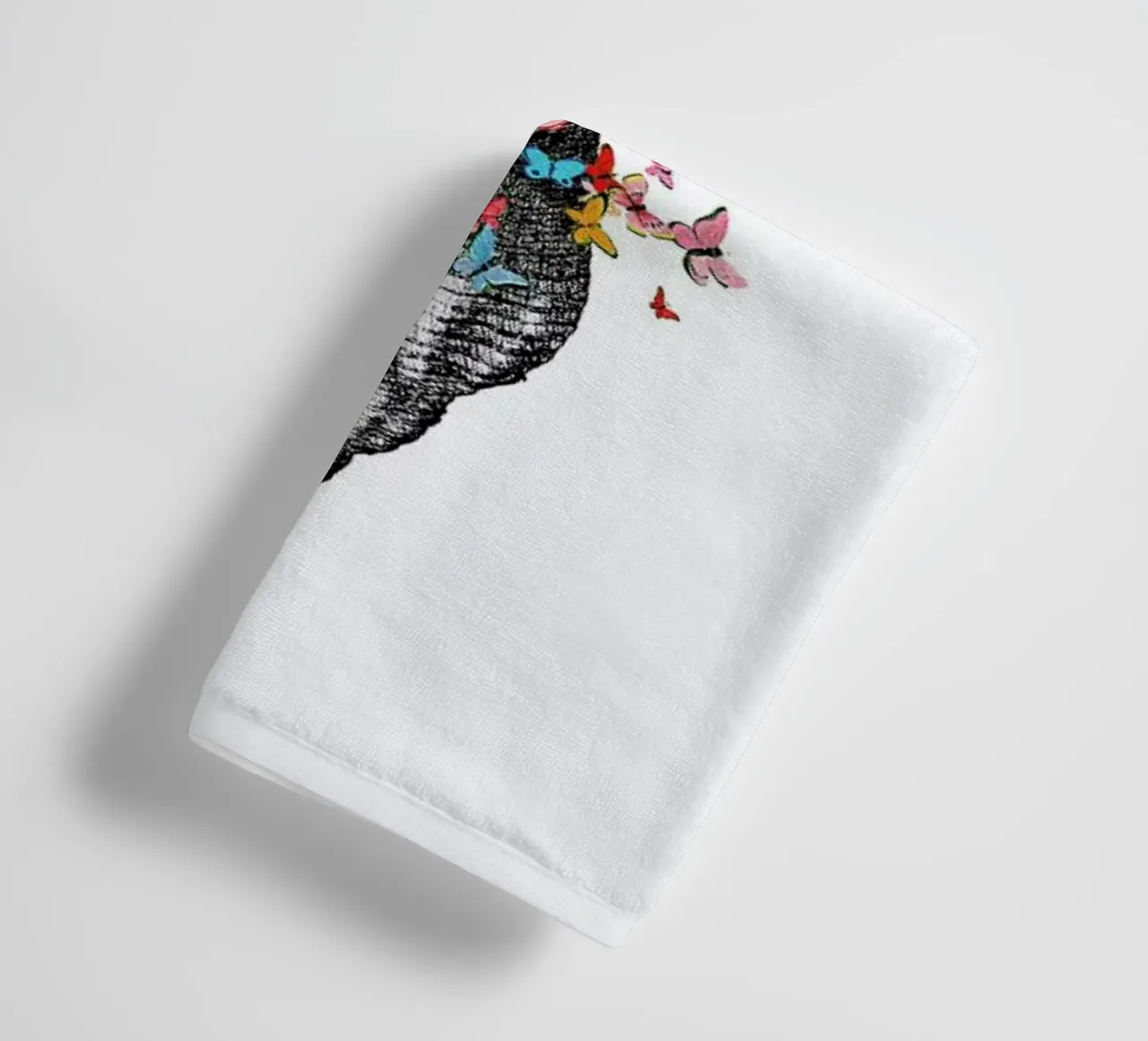 Seashell with butterflies towel by Rococco LA