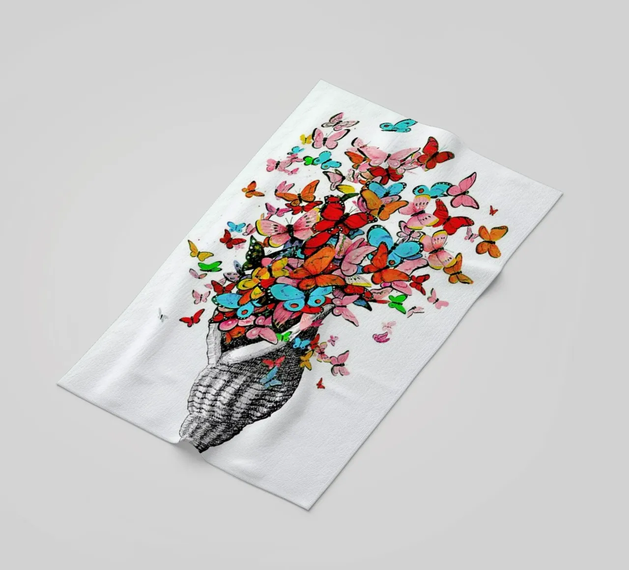 Seashell with butterflies telo mare da Rococco LA