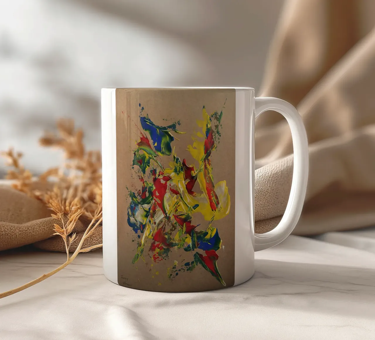 NATURAL STYLE 30 tazza in ceramica da Thierry Vobmann Abstract painting