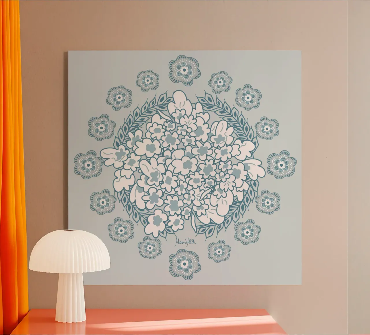 Gentle bouquet plexiglass da Mandalla Pattern