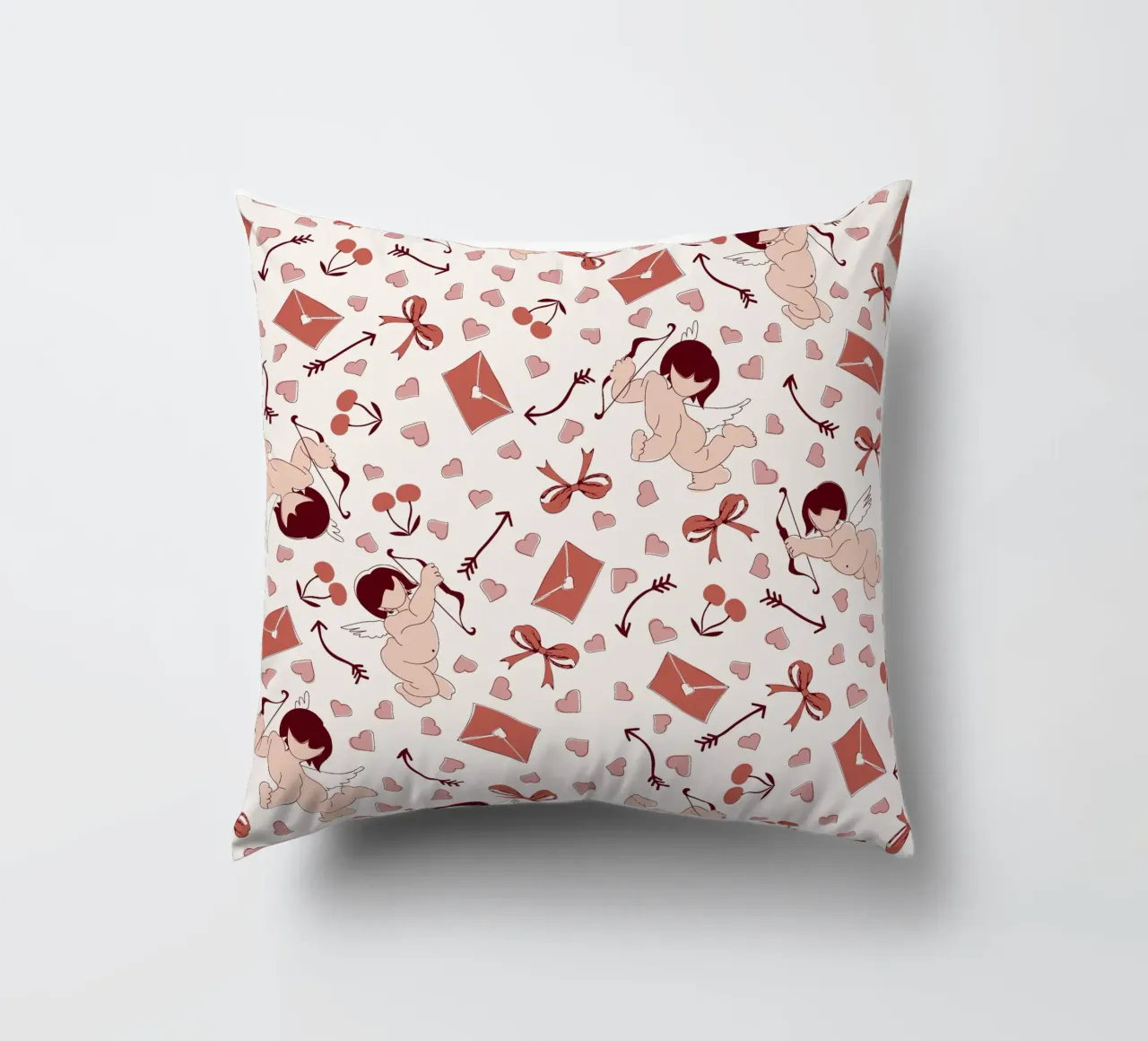 Playful Cherubs Pattern cuscino da Claudia S. Design