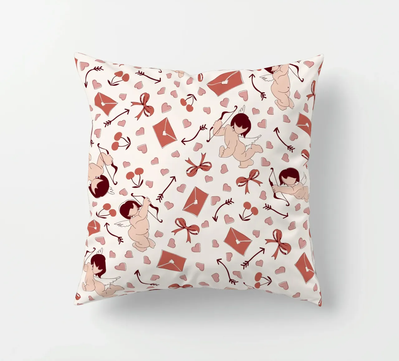 Playful Cherubs Pattern cuscino da Claudia S. Design