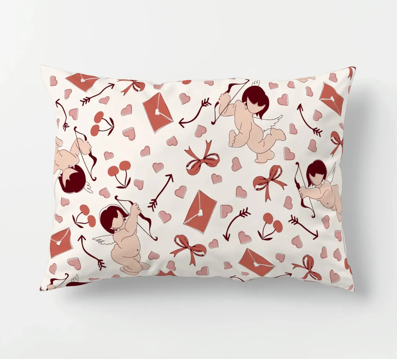 Playful Cherubs Pattern cuscino da Claudia S. Design