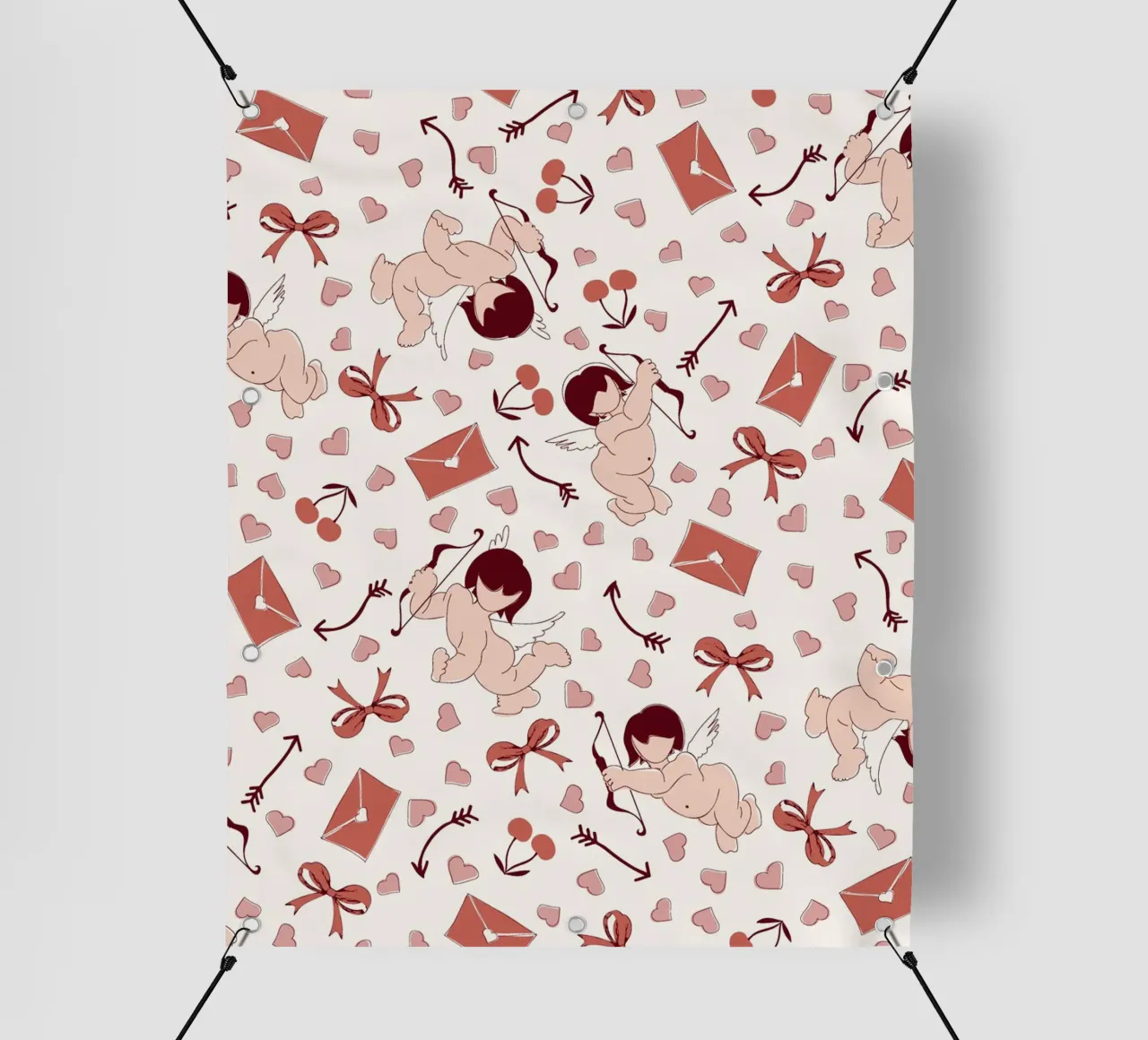 Playful Cherubs Pattern telo in pvc da Claudia S. Design