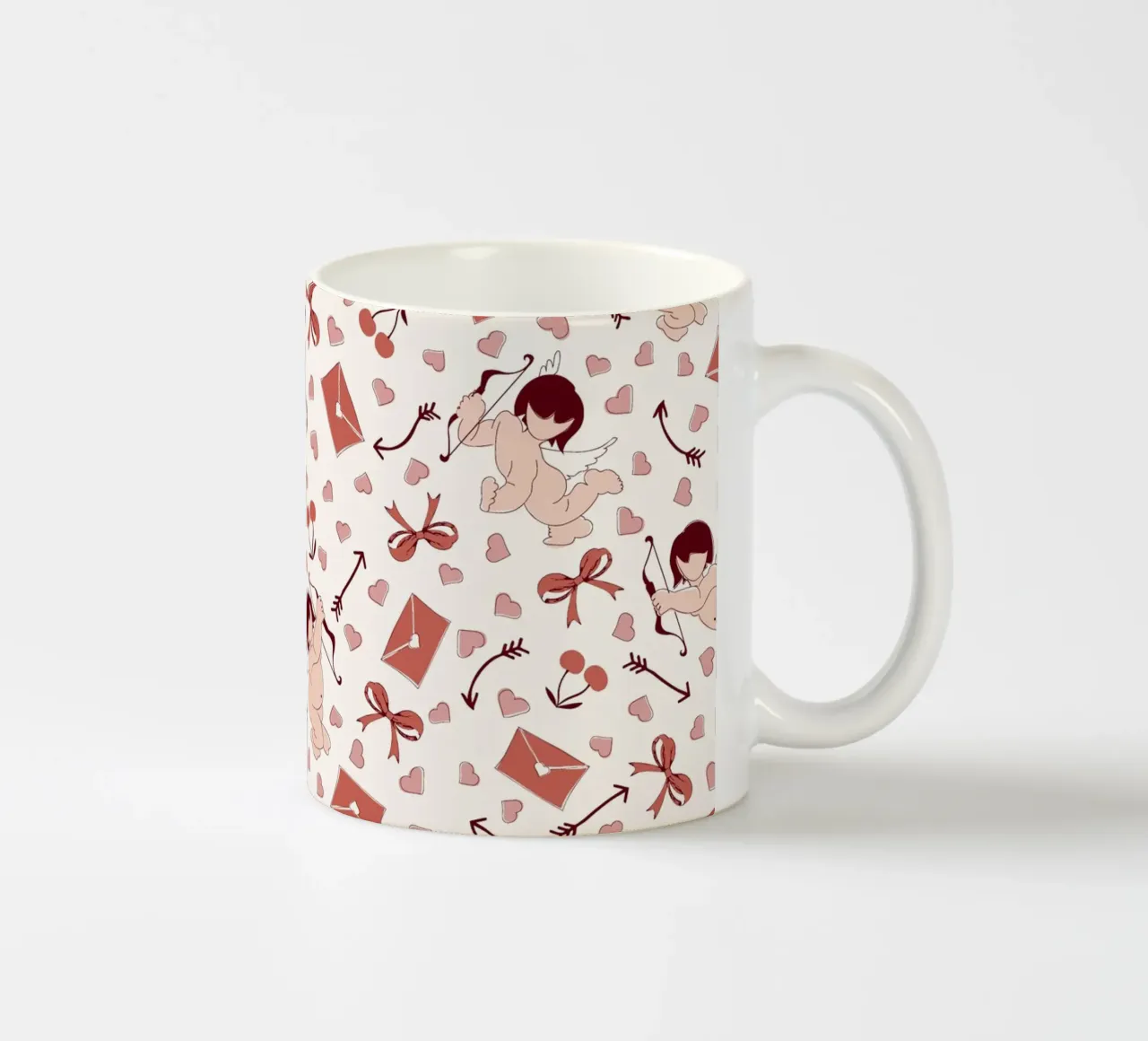 Playful Cherubs Pattern tazza in ceramica da Claudia S. Design