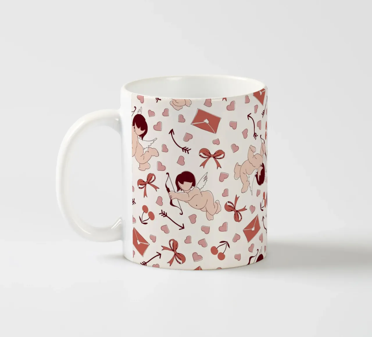 Playful Cherubs Pattern tazza in ceramica da Claudia S. Design