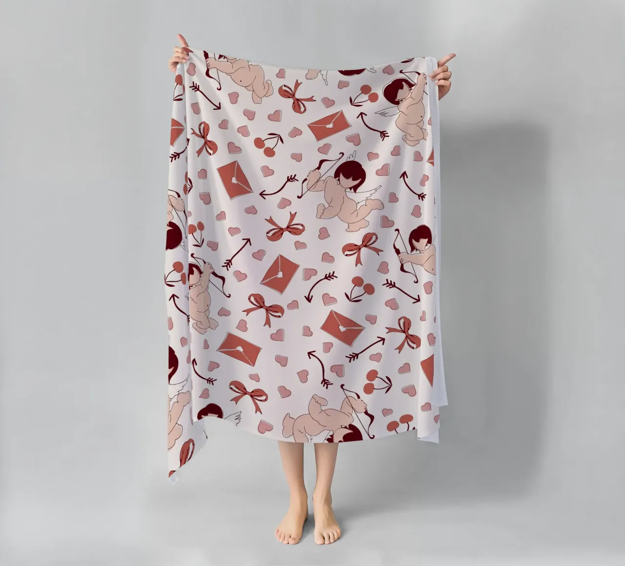 Playful Cherubs Pattern telo mare da Claudia S. Design