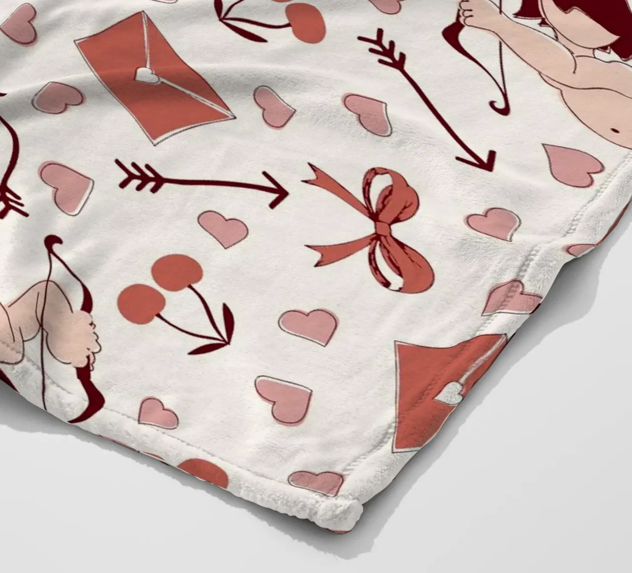 Playful Cherubs Pattern coperta in pile da Claudia S. Design