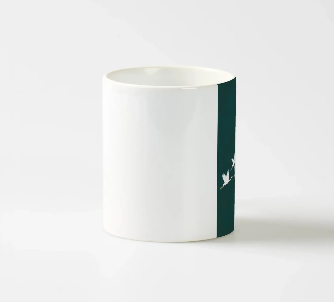 Gregge di gru bianche tazza in ceramica da logic