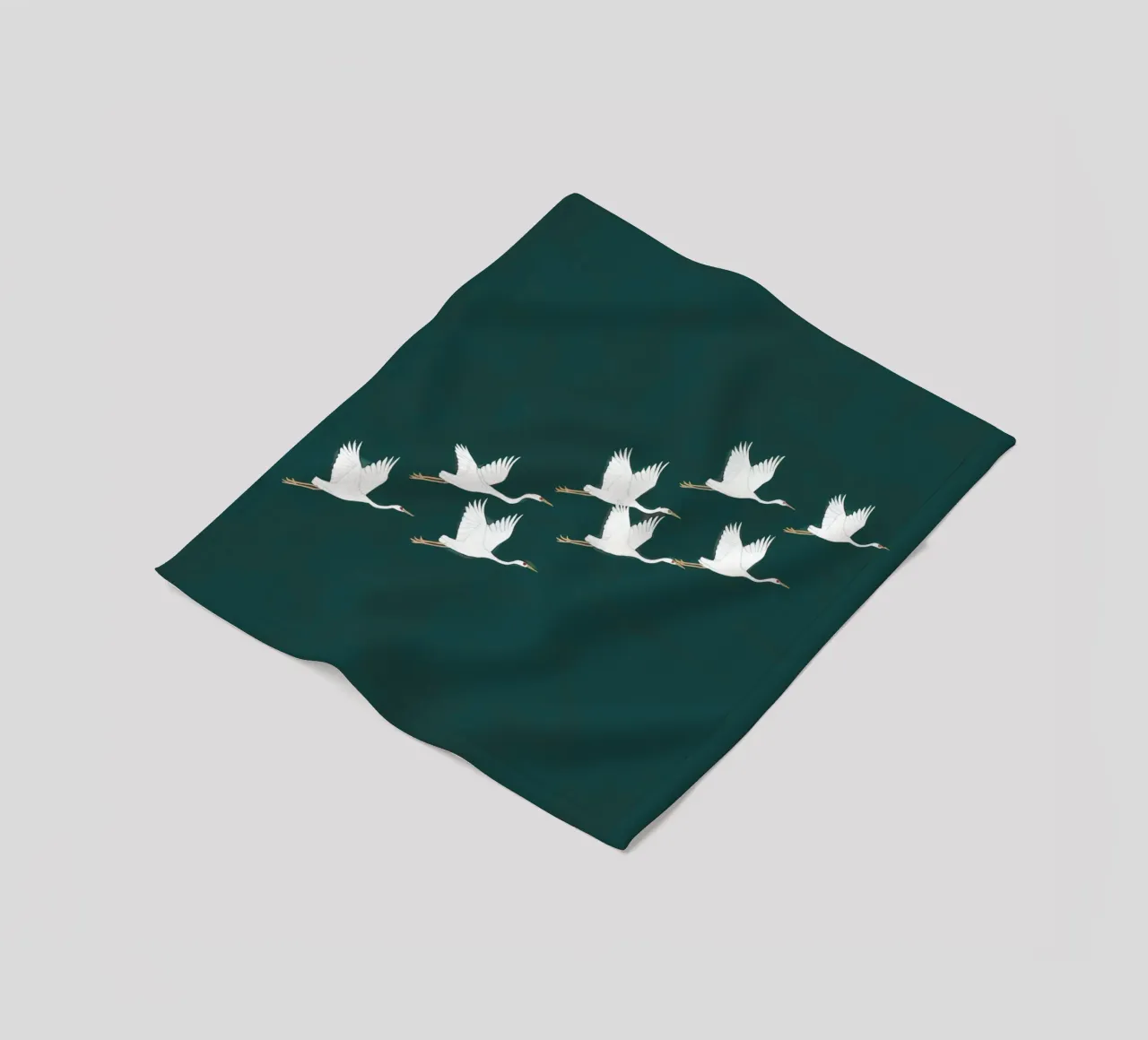 Gregge di gru bianche coperta in pile da logic