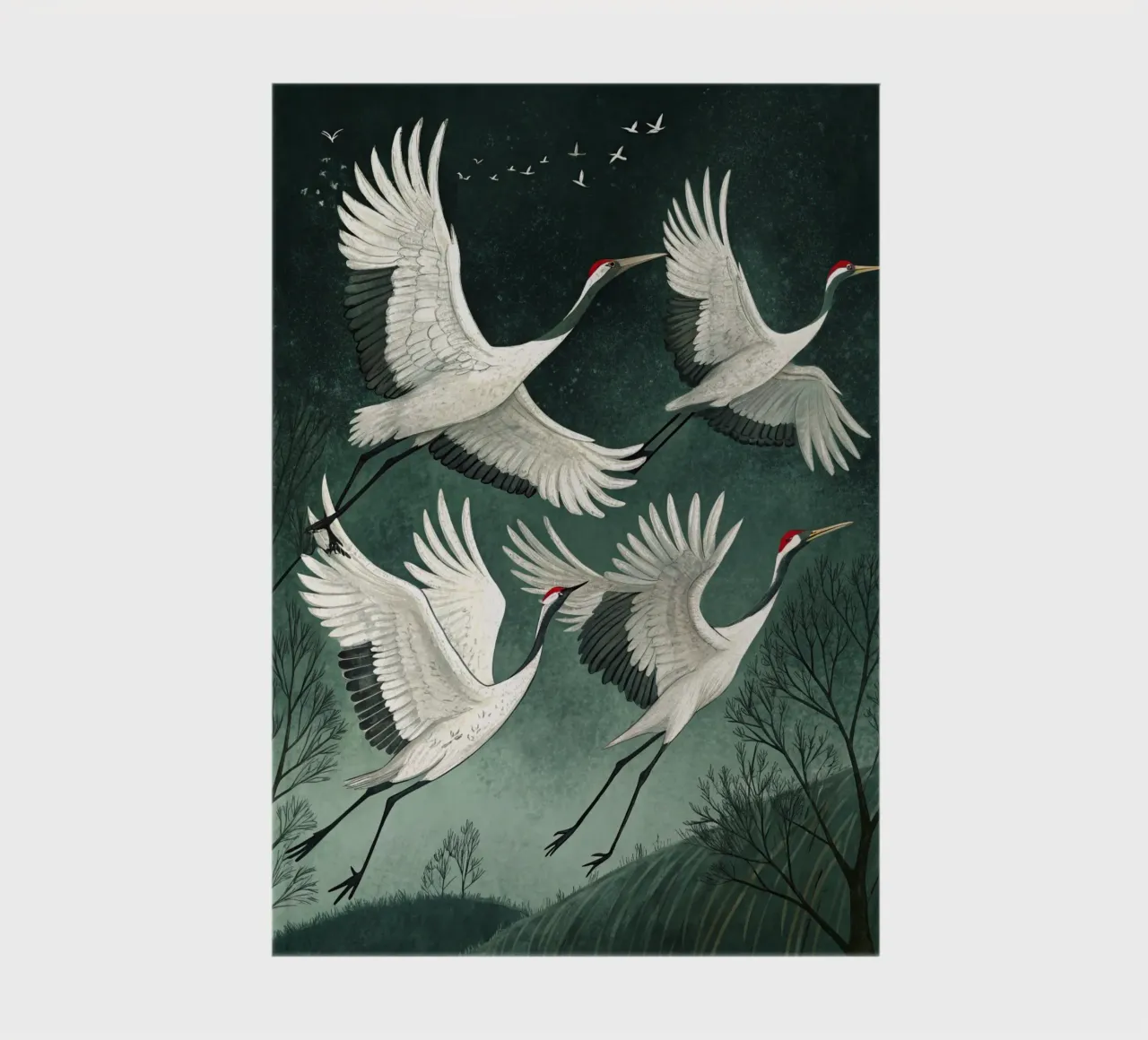 Cranes In Flight notebook by logic