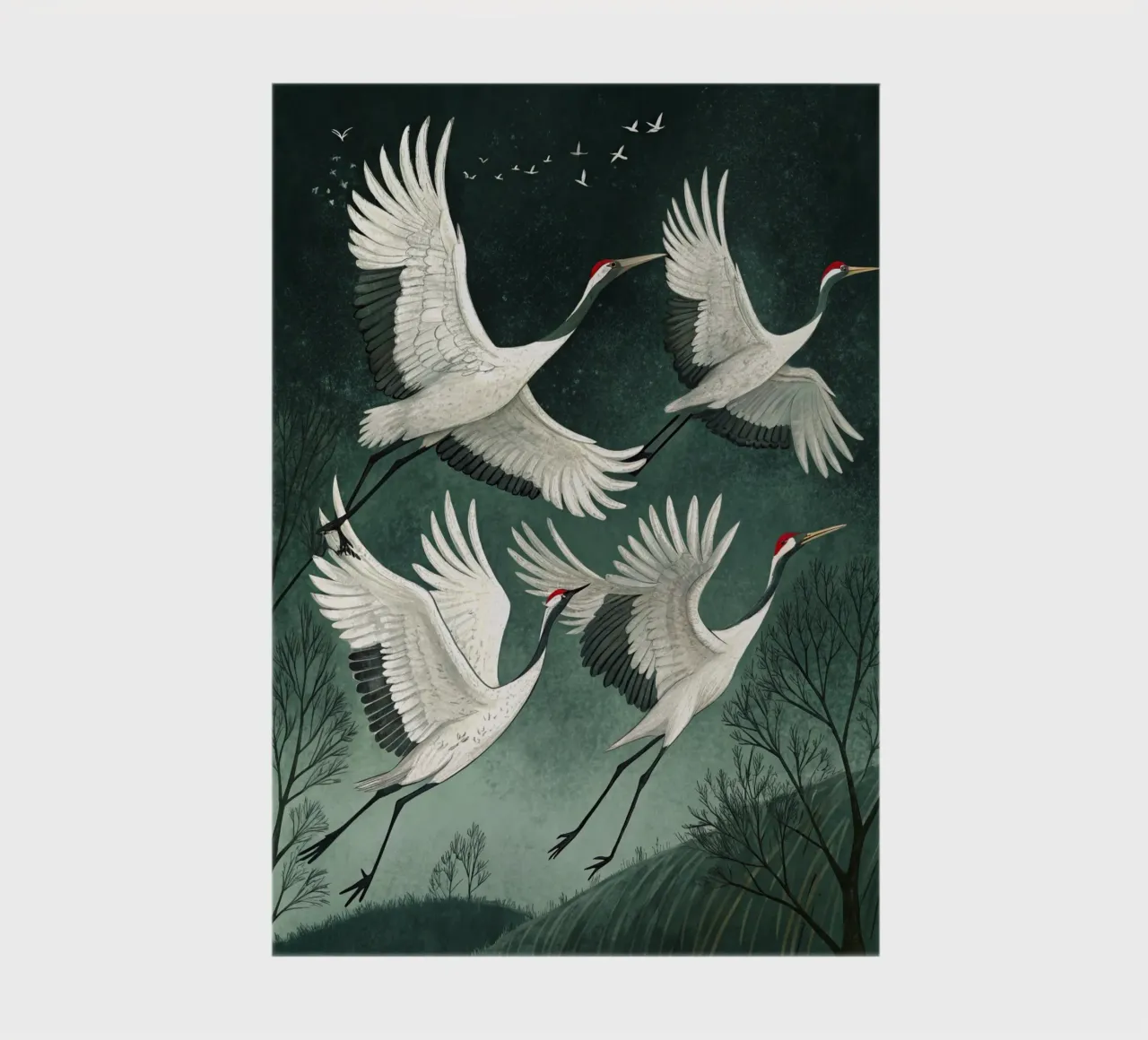Cranes In Flight notebook by logic