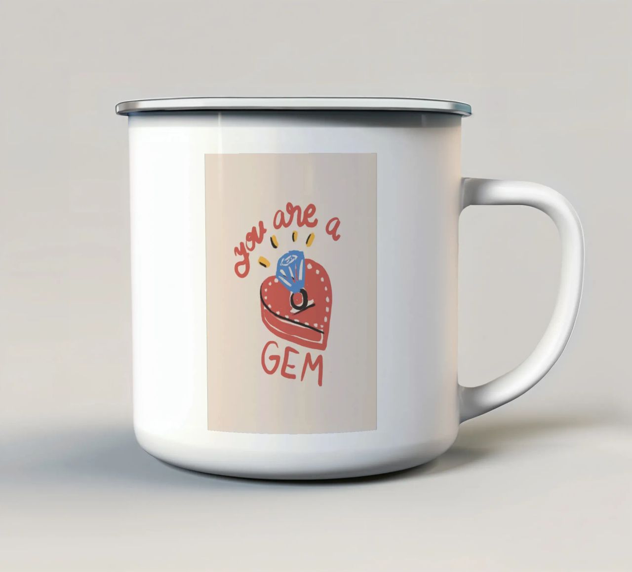 You Are a Gem tazza in smalto da Magnific