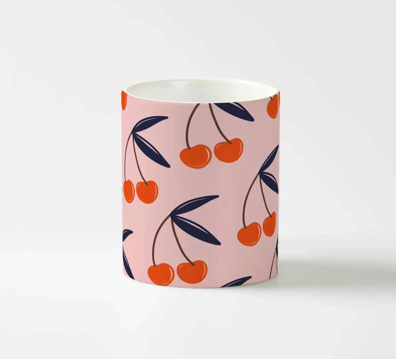 Pink and Red Cherries tazza in ceramica da anisillustration