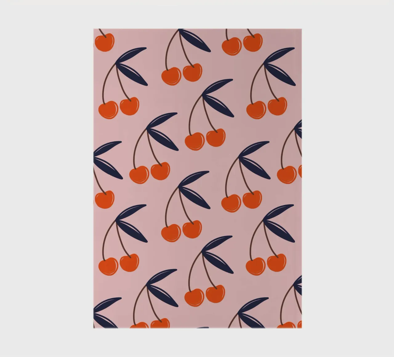 Pink and Red Cherries notebook by anisillustration
