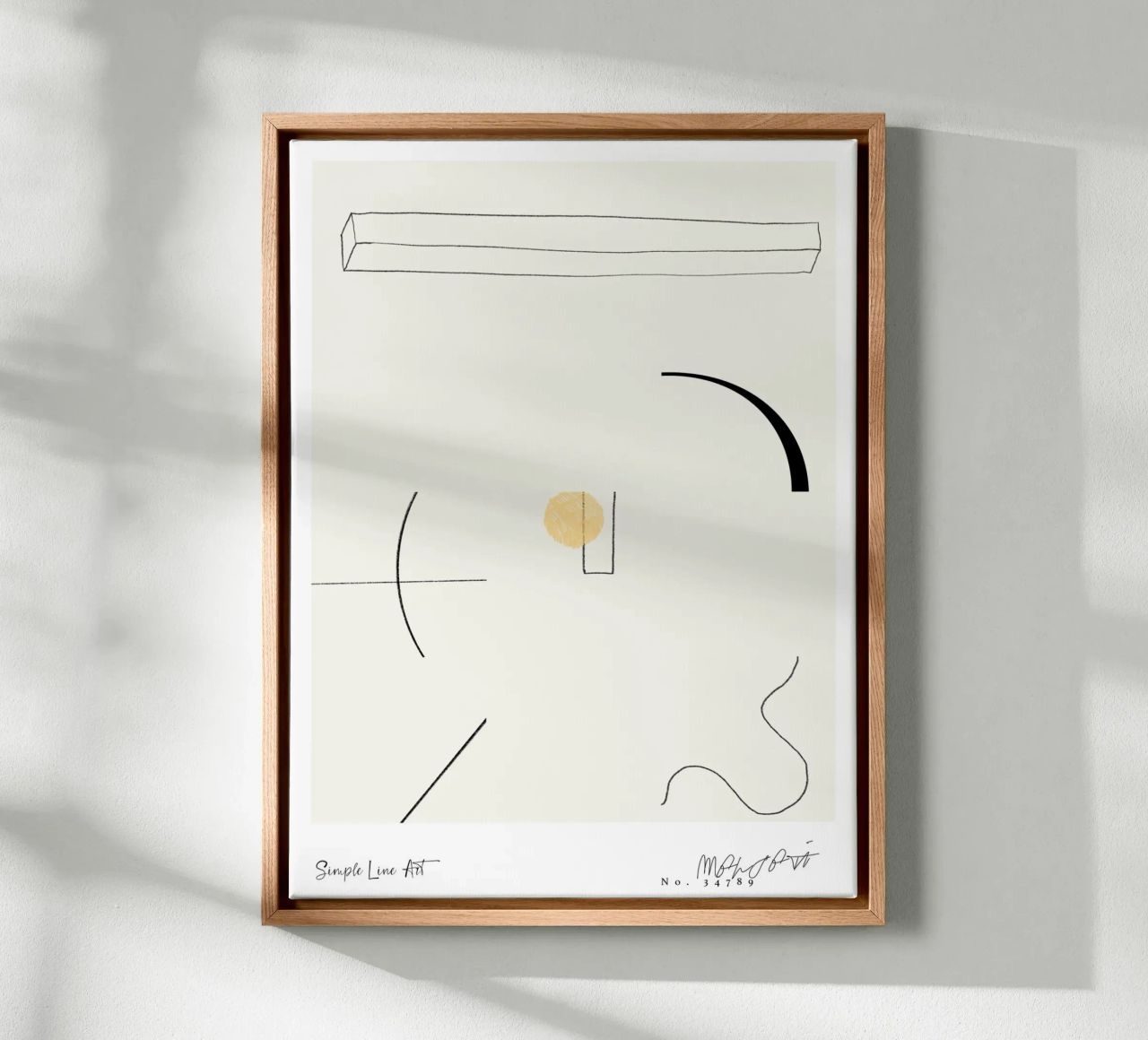 Simple Art Line No 63 Leinwand von treechild