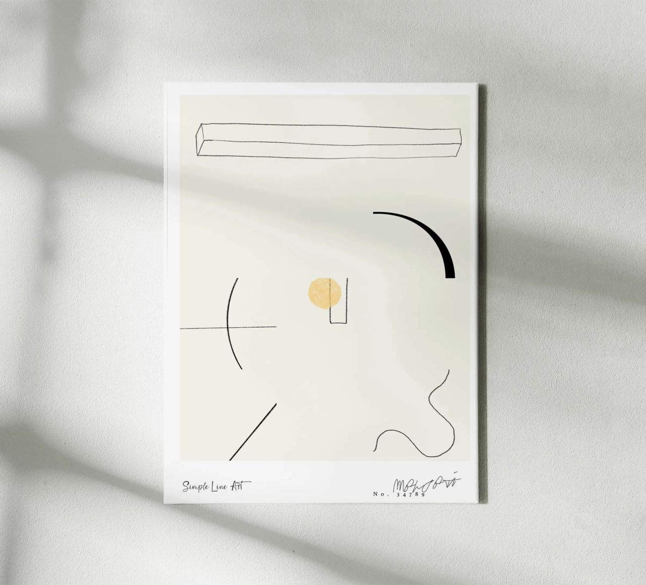 Simple Art Line No 63 Leinwand von treechild