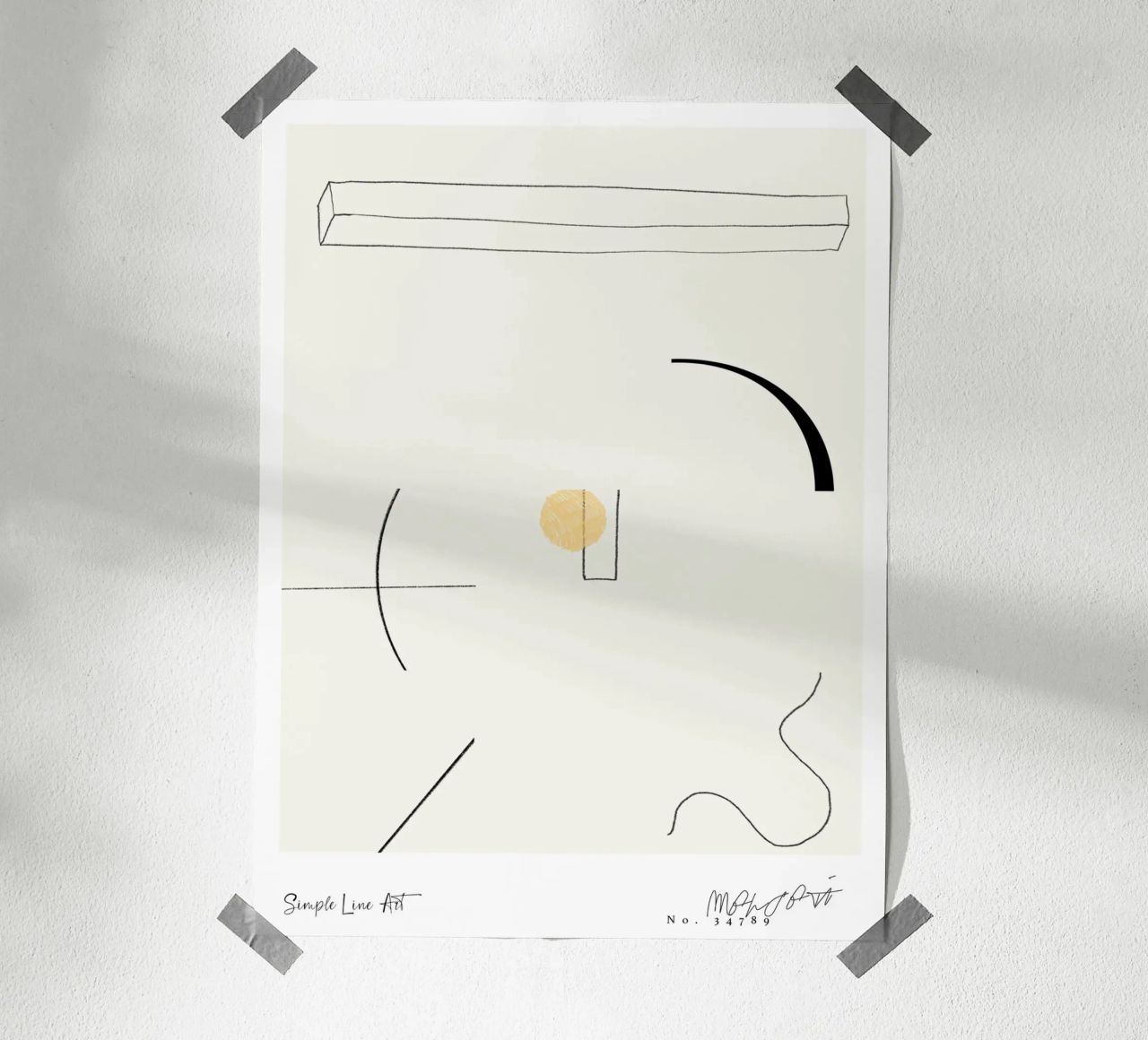 Simple Art Line No 63 poster by treechild