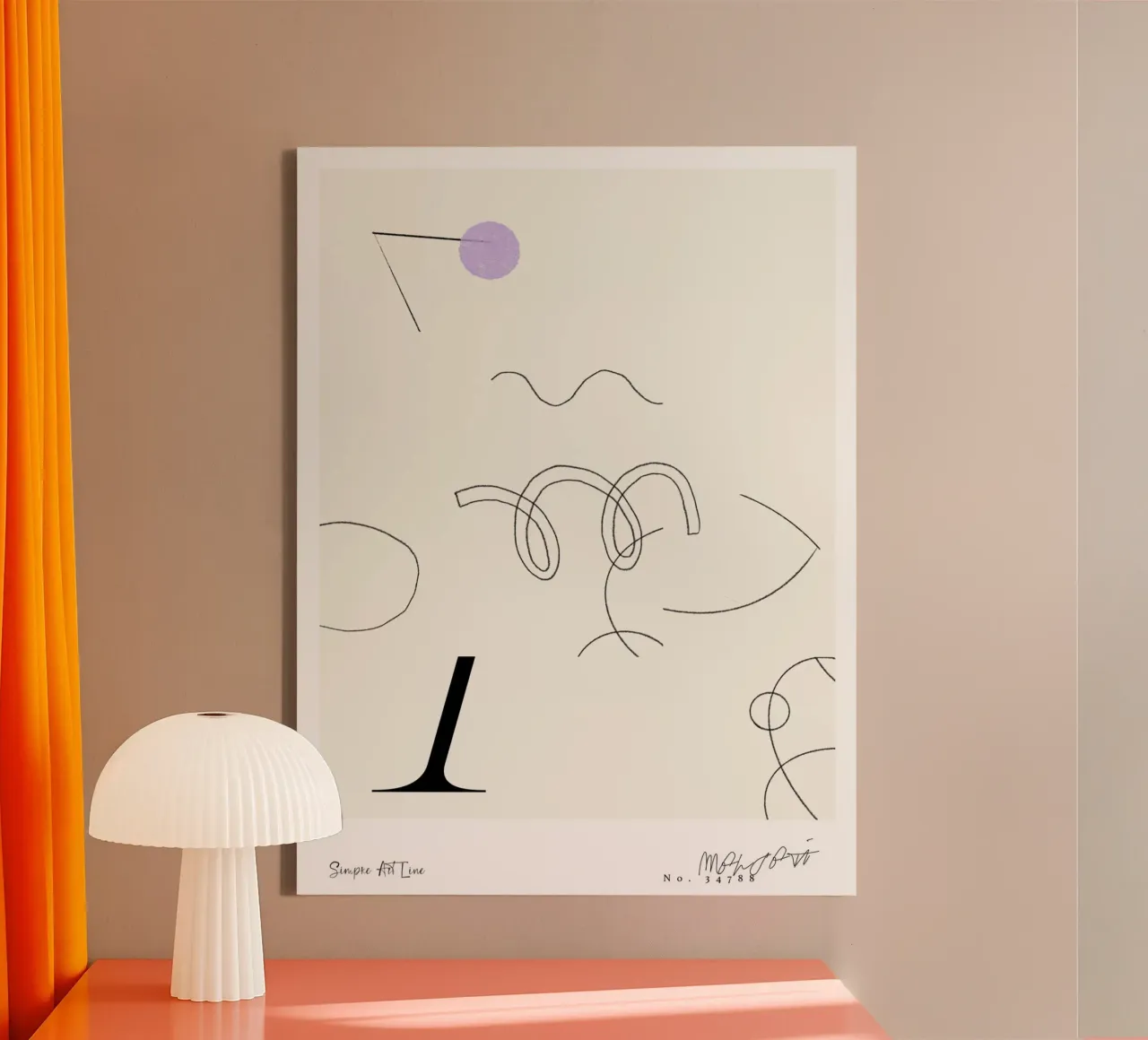 Simple Art Line No 62 tela con Cornice a cassetta da treechild