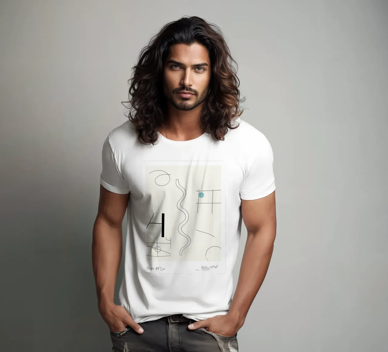Simple Art Line No 61 t-shirt da treechild