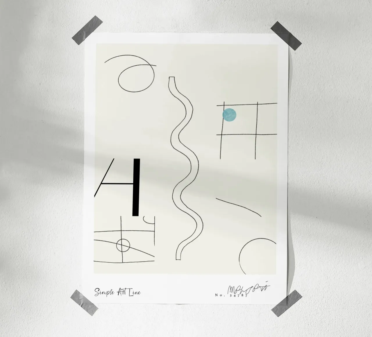 Simple Art Line No 61 carta hahnemühle da treechild