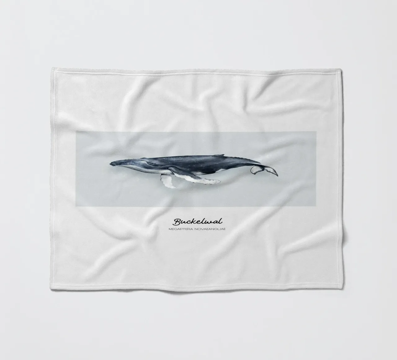 Balena gobba - Illustrazione di balene e delfini coperta in pile da Moonlit Illustrations