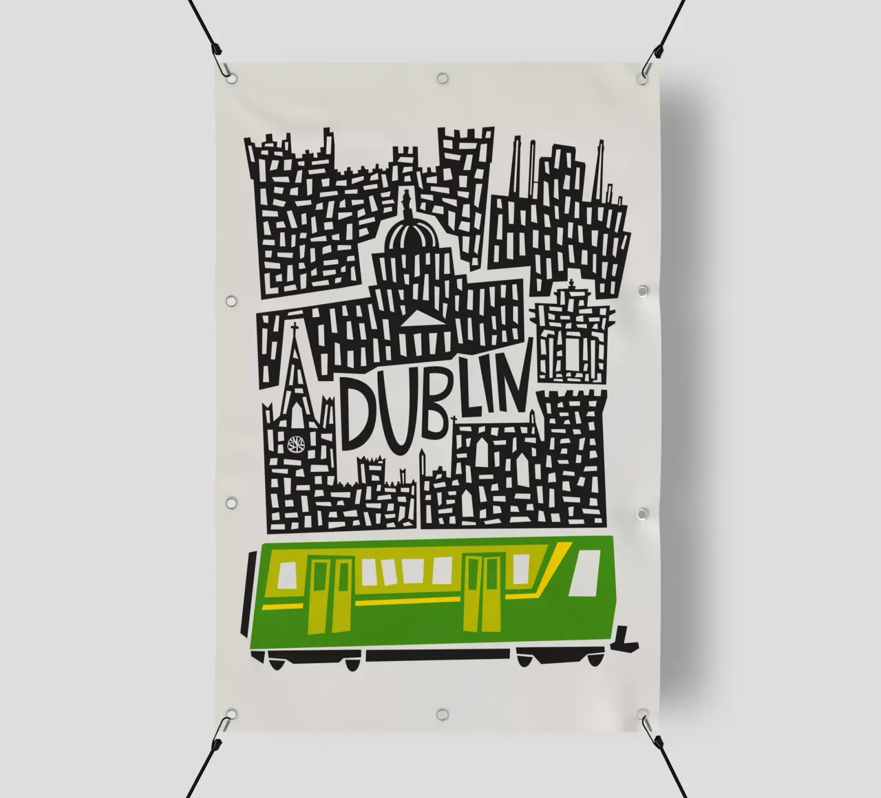 Stadsgezicht Dublin pvc-zeil van Fox & Velvet