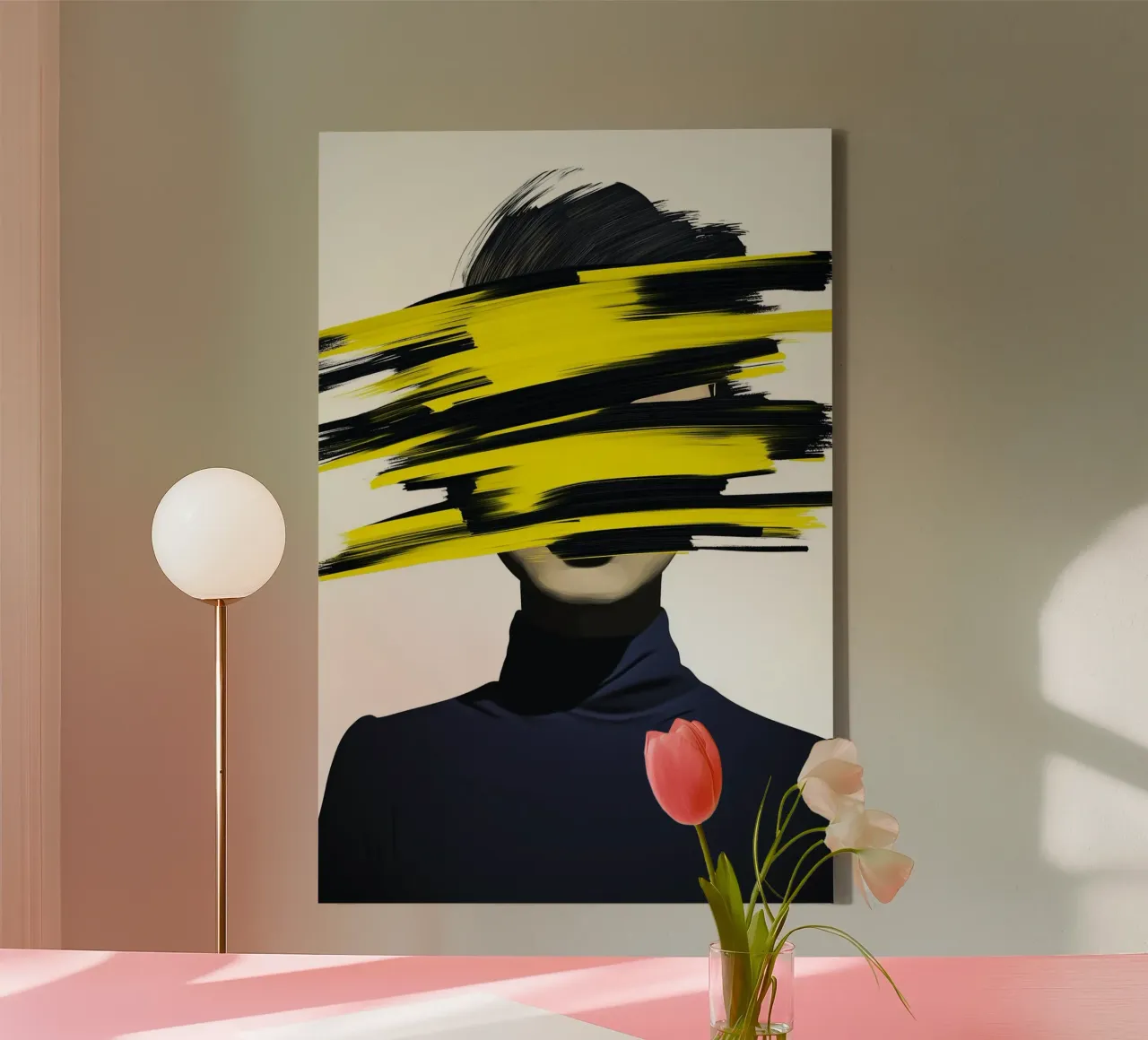 Identità cancellata tela con Cornice a cassetta da melipo-art
