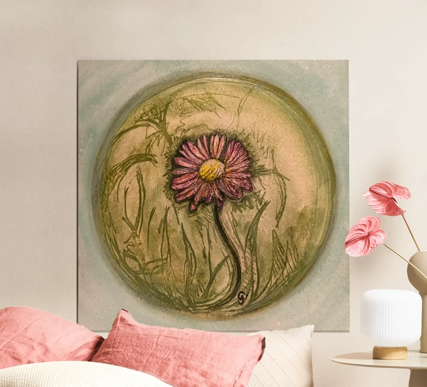 Daisy poster van Cécile Jeanne