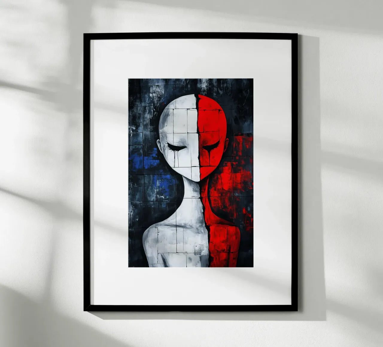 Anima lacerata Specchio degli opposti poster con telaio in plastica da melipo-art