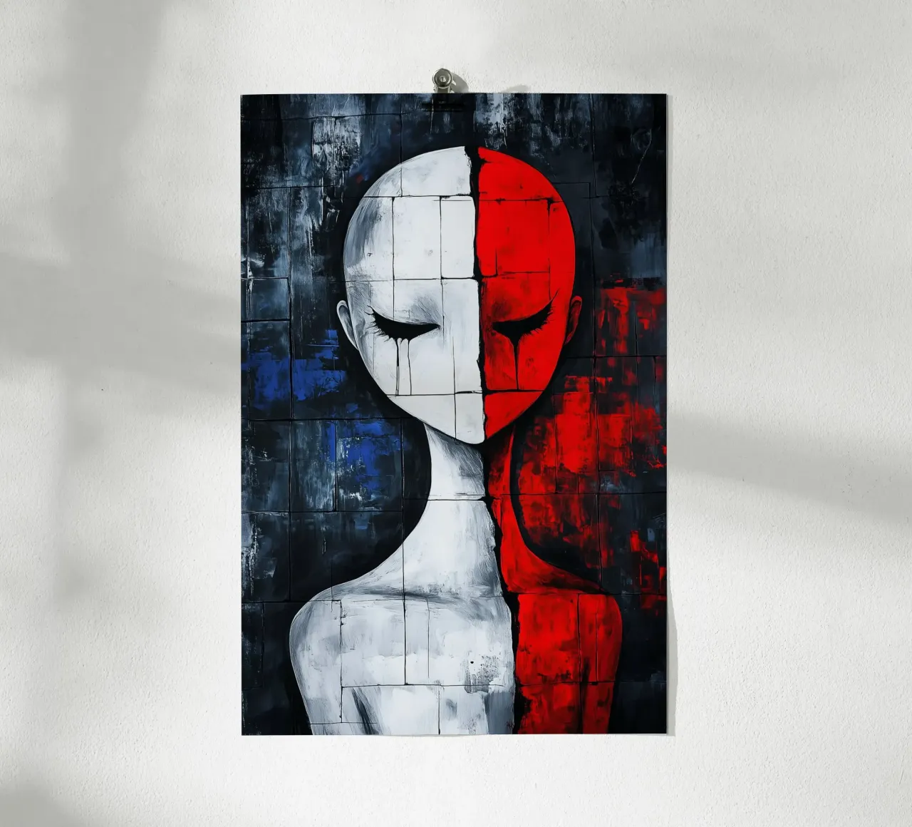 Anima lacerata Specchio degli opposti poster con telaio in plastica da melipo-art