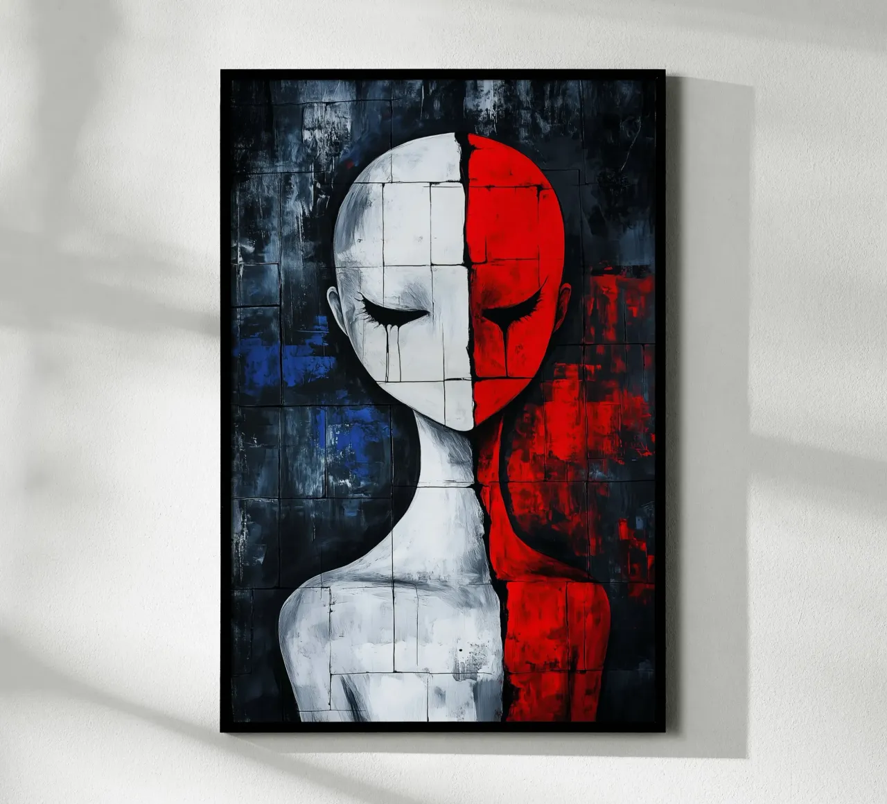 Anima lacerata Specchio degli opposti poster con telaio in plastica da melipo-art