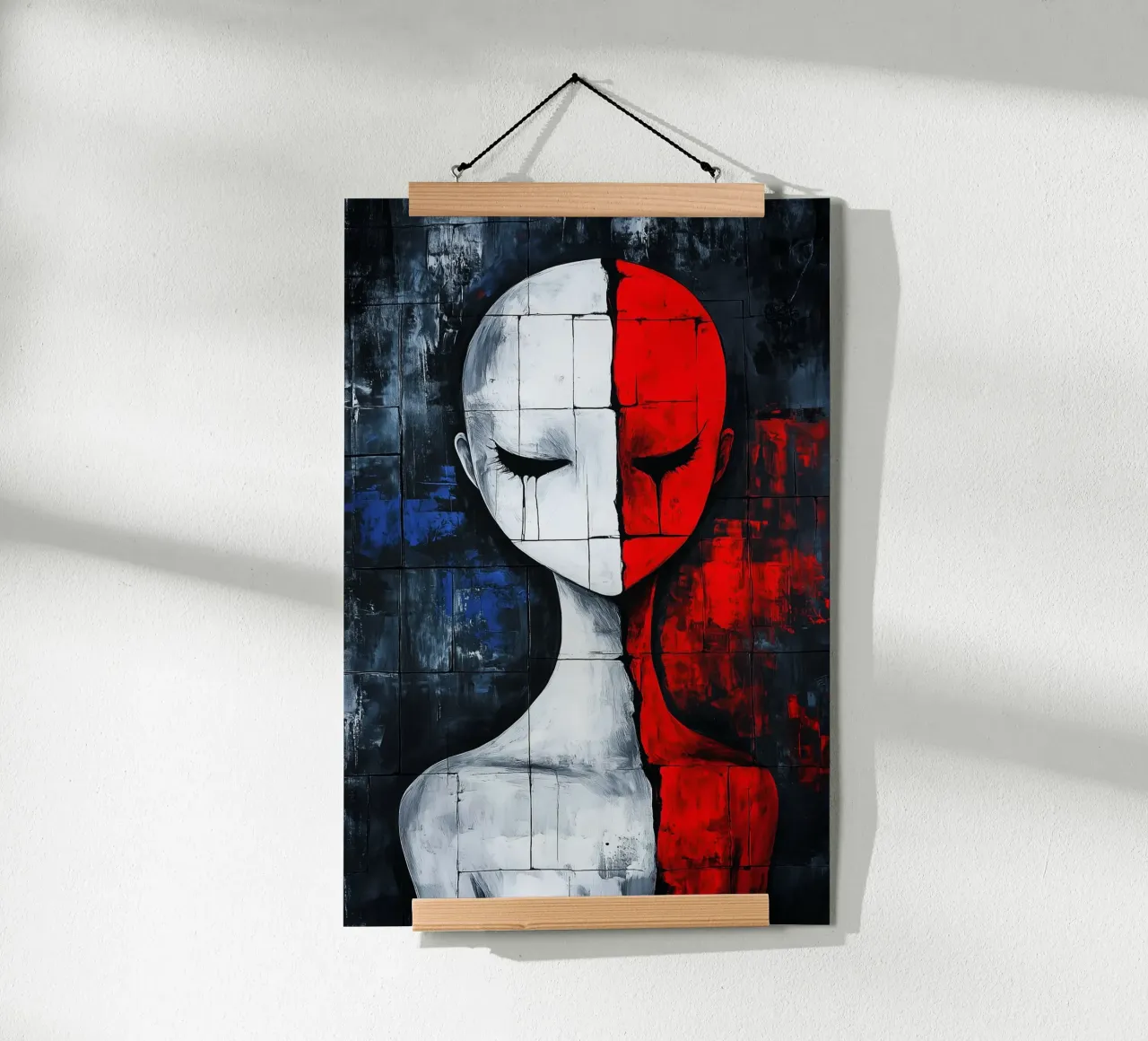 Anima lacerata Specchio degli opposti poster con telaio in plastica da melipo-art