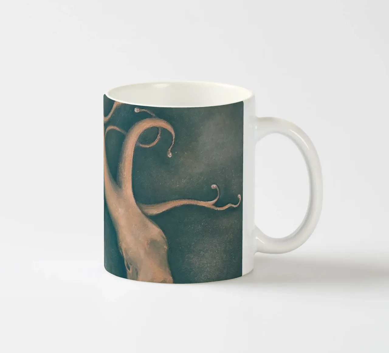 Arbres en hiver, forêt de nuit tazza in ceramica da Cécile Jeanne
