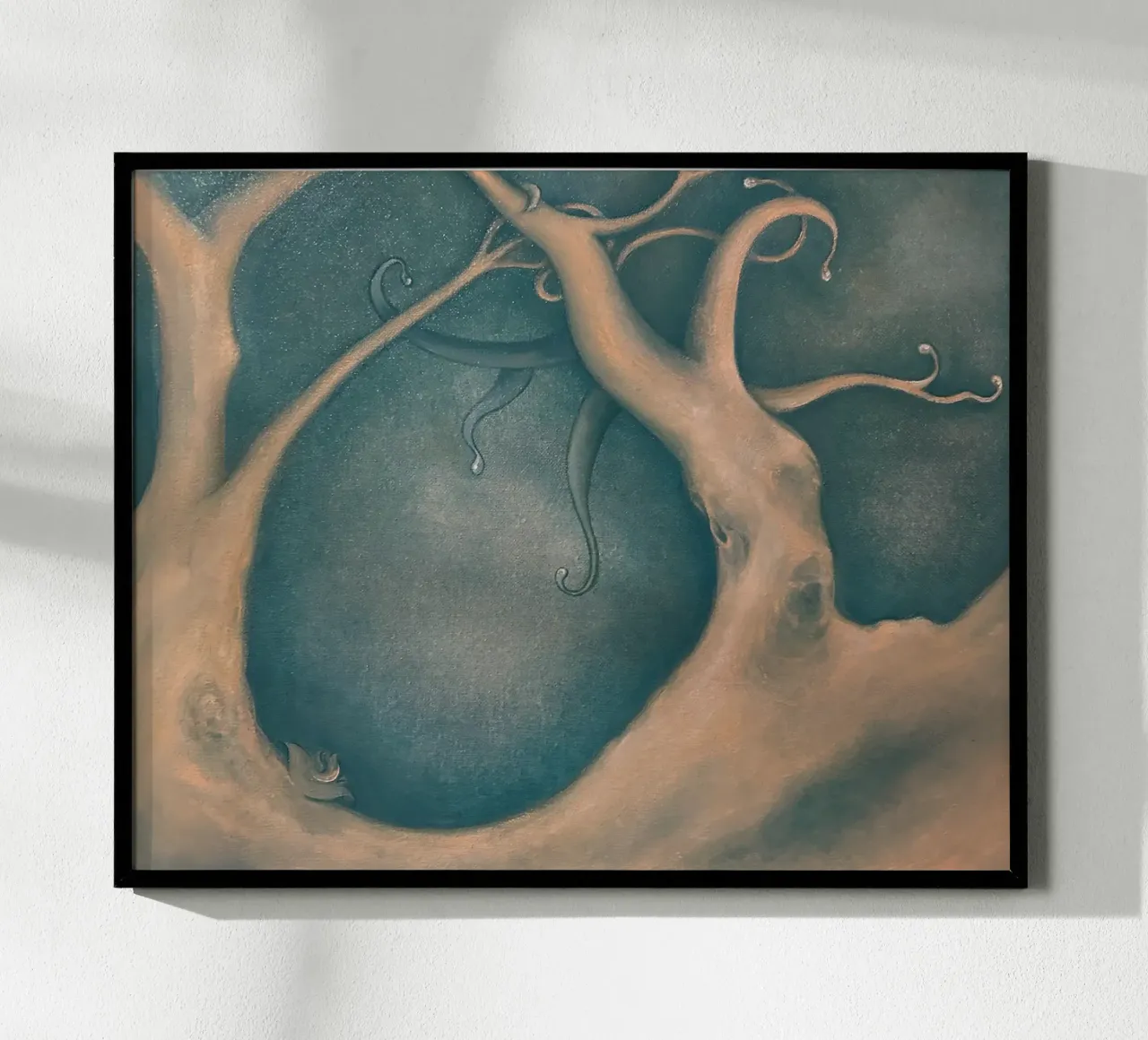 Arbres en hiver, forêt de nuit hahnemühle by Cécile Jeanne