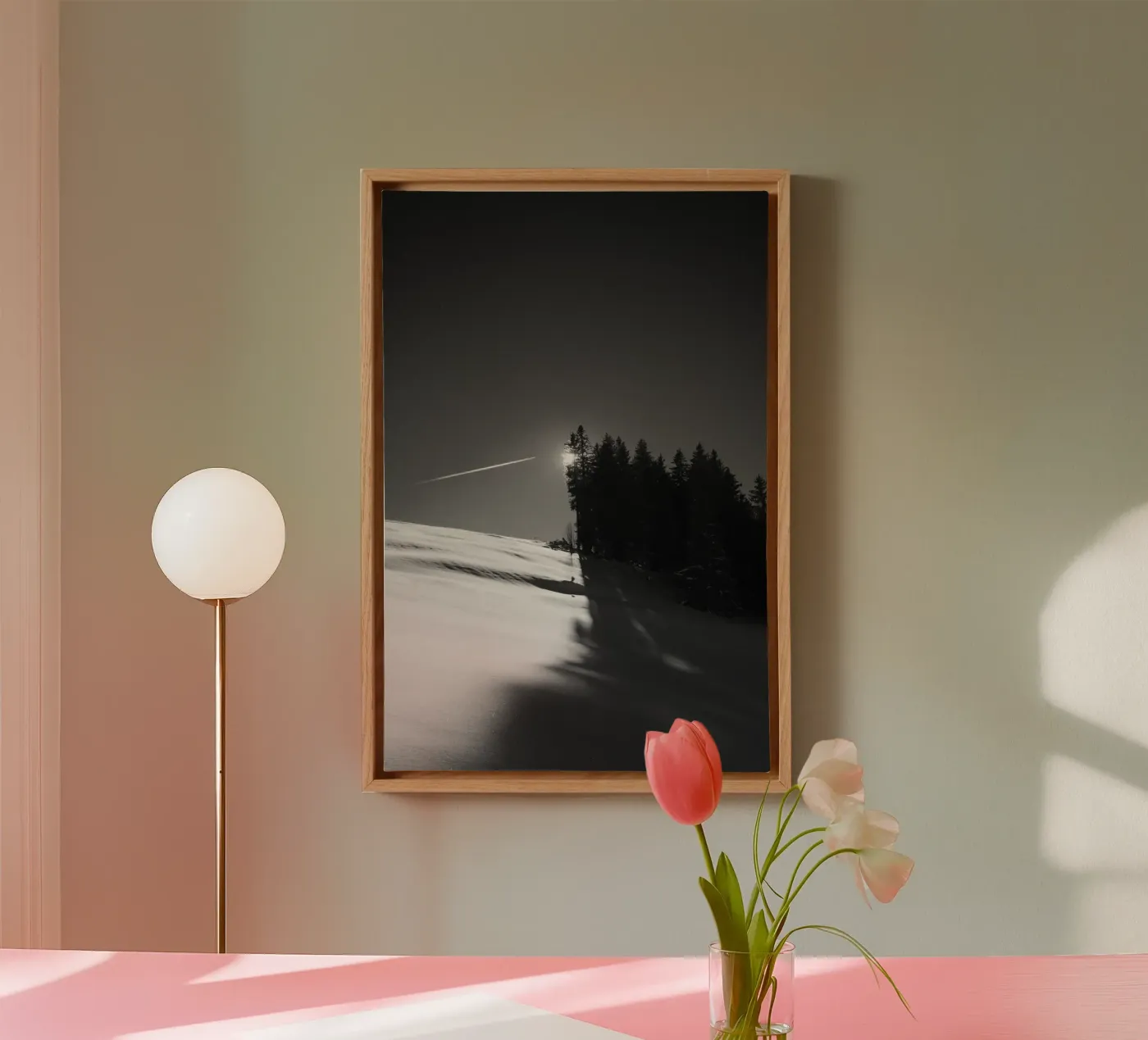 Winter Shadows canvas van FujiMonochrome