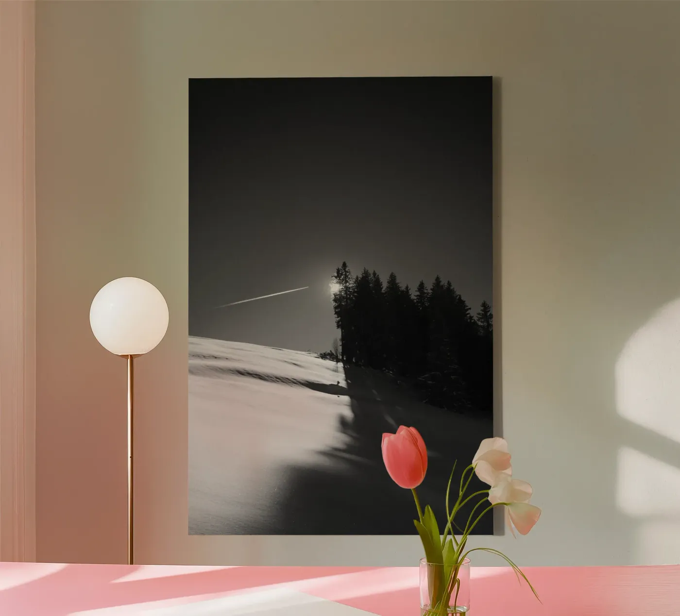 Winter Shadows canvas van FujiMonochrome