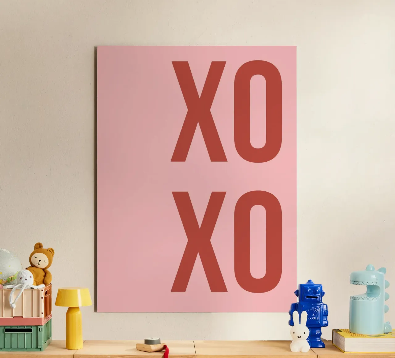 Bold letters spell "XO XO alluminio dibond da ramosashop