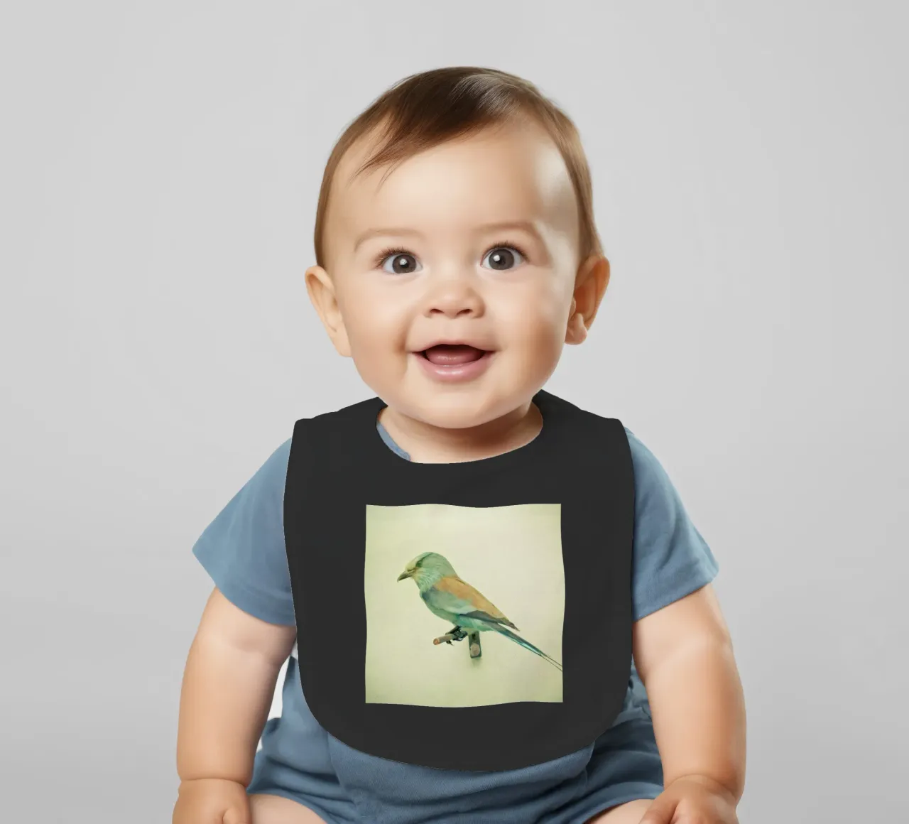 Bird study #2 baby bib by Cassia Beck Photography