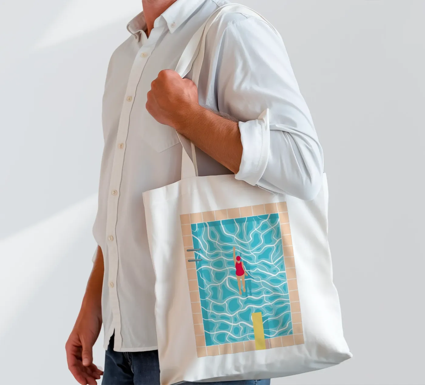 Pool tote bag by BLAEK Design Studio