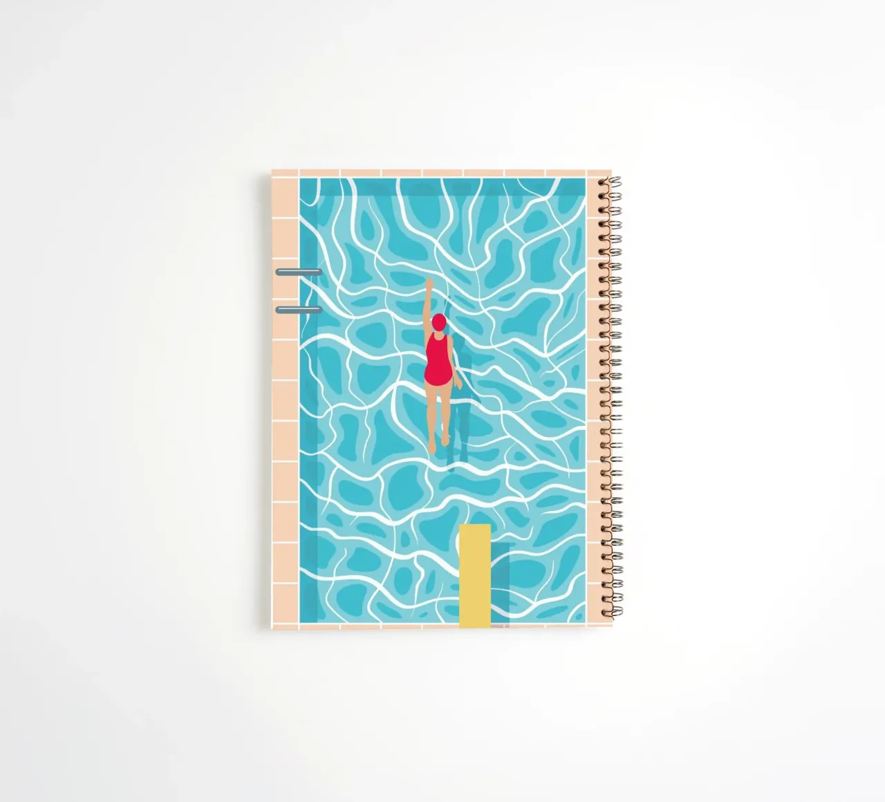 Pool spiral notebook by BLAEK Design Studio