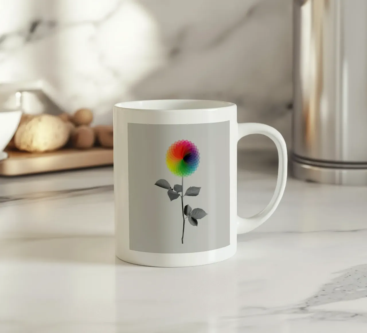 Flower ceramic mug by Chris Wharton