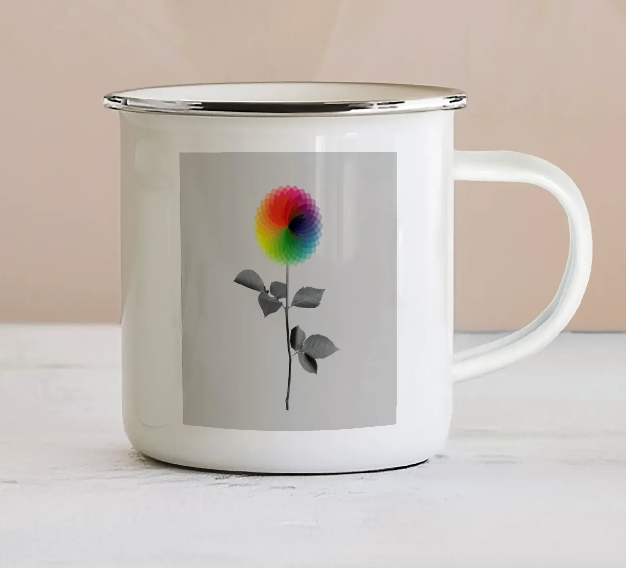 Flower tazza in smalto da Chris Wharton