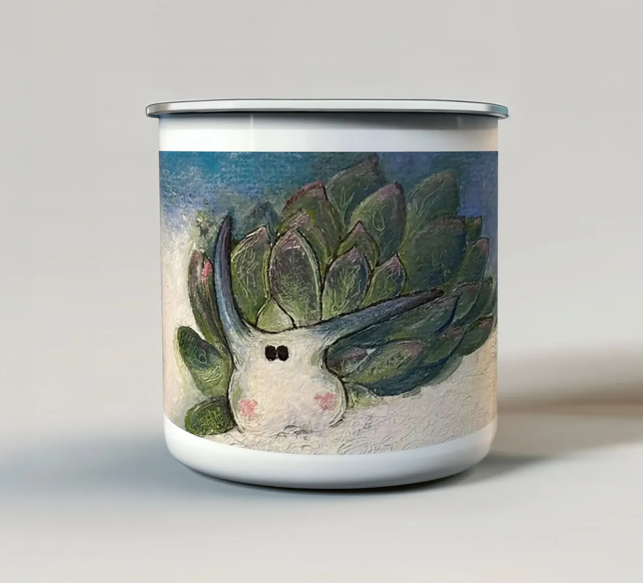 Mouton de mer tazza in smalto da Cécile Jeanne