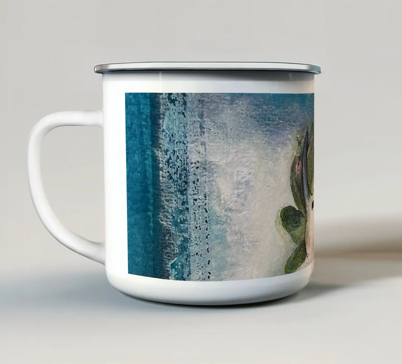 Mouton de mer tazza in smalto da Cécile Jeanne